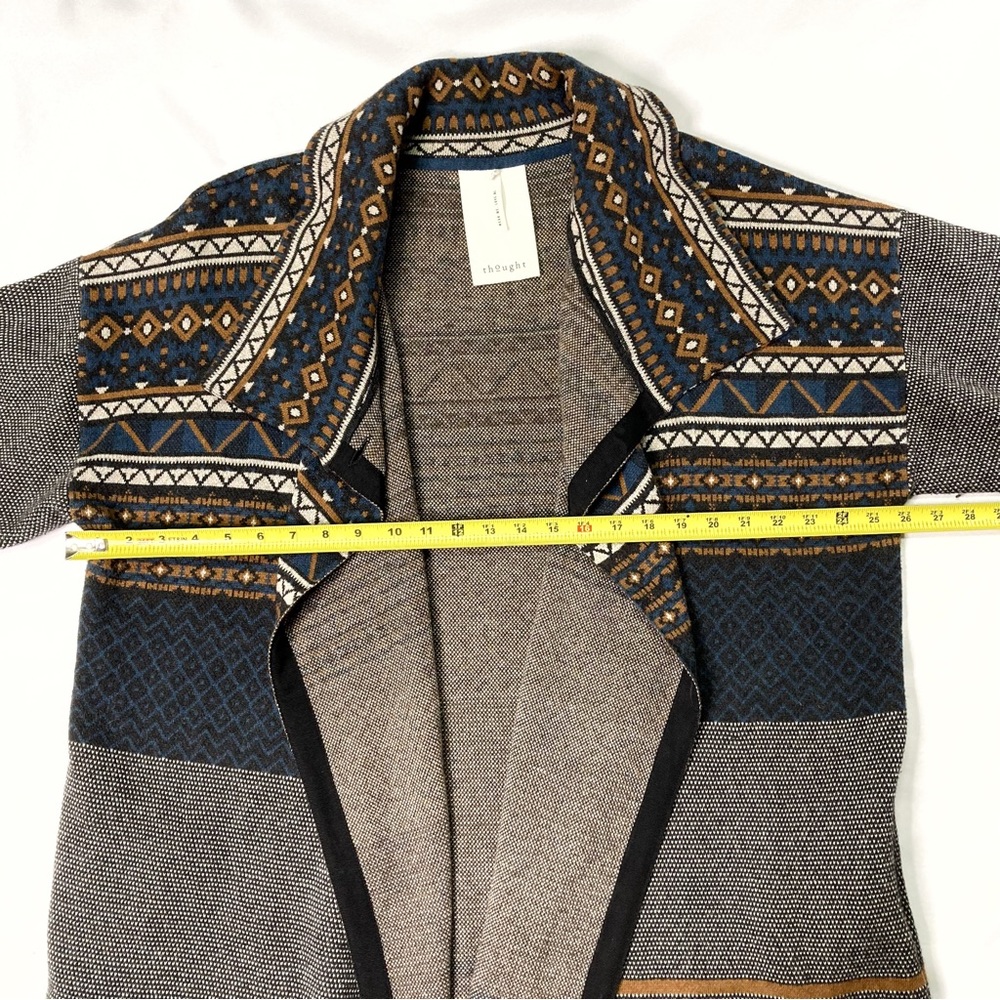 Thought London Organic Cotton / Wool Tribal Cardi Coat Size 16 - Picture 8 of 13
